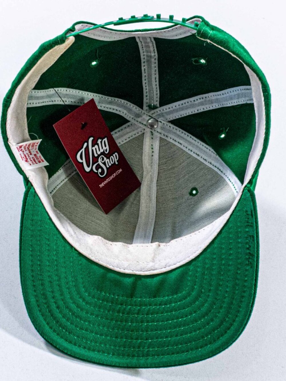 Vintage New Era Pro Model Hat M Logo Snapback 80s 90s Rare Green Blue - Picture 7 of 11